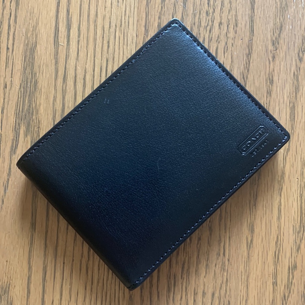 Mens Coach Black Wallet